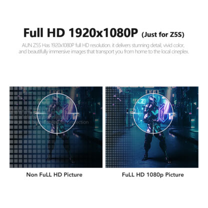 AUN Z5S Full HD 1080P Projector LED Theater Android 9 TV 1920x1080P Video Projector for Home Cinema - Image 3