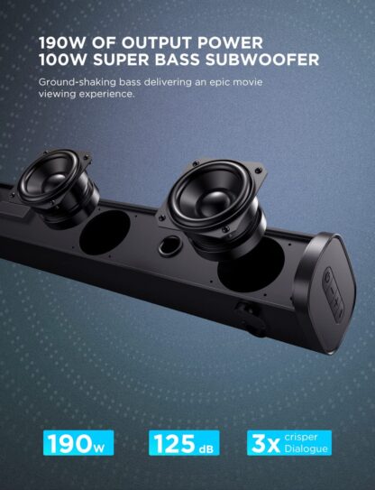 BOMAKER 190W TV Soundbar Bluetooth 5.0 Speaker Home Theater - Image 3
