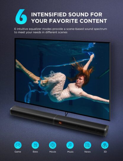 BOMAKER 190W TV Soundbar Bluetooth 5.0 Speaker Home Theater - Image 5